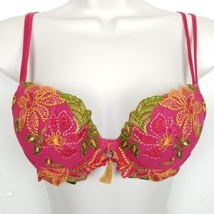 Lise Charmel Embroidered Bra Made in Italy Sz 32C